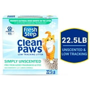 Fresh Step Clean Paws Unscented Clumping Cat Litter, 22.5 lbs