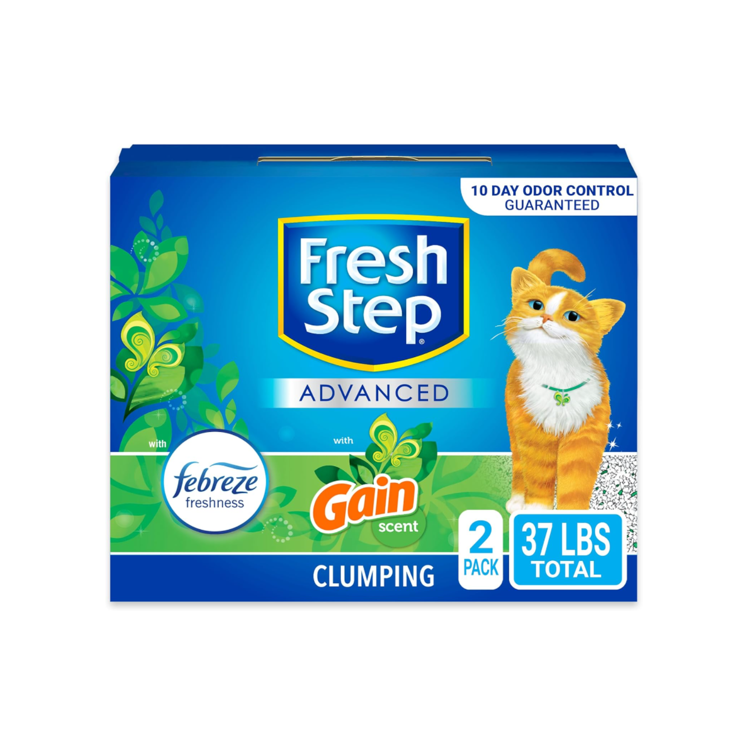Fresh Step Clumping Cat Litter, With Gain, Advanced, Extra Large, 37