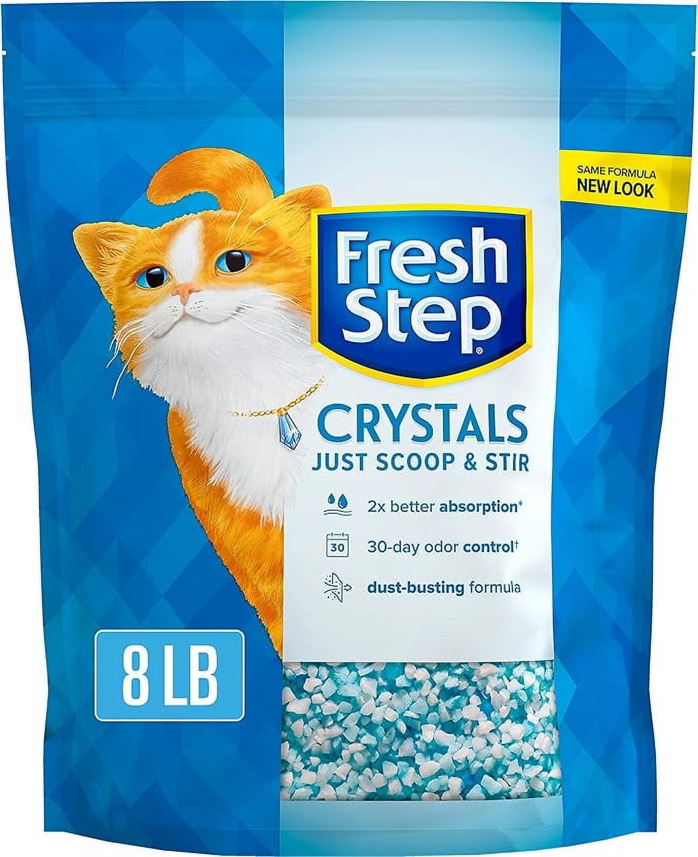 Fresh Step Crystals, Premium Cat Litter, Scented, 8 Pounds (Package May Vary Packaging May Vary
