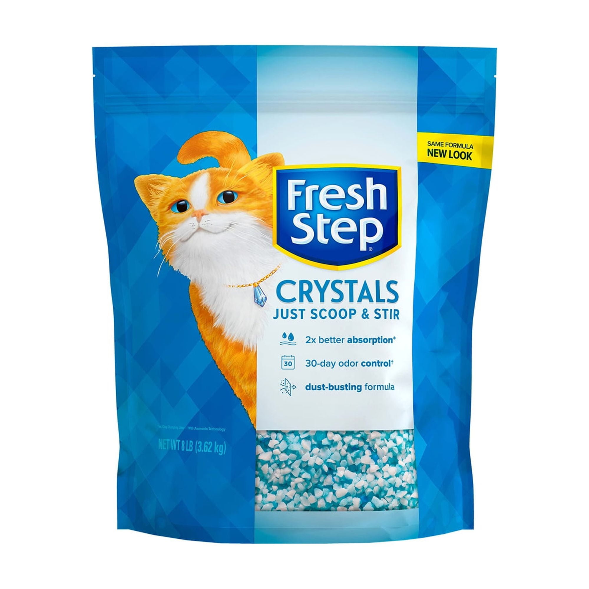 Fresh Step Crystals Premium Scented Cat Litter 8 lbs (Pack of 48