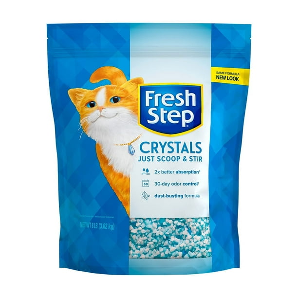 Fresh Step Crystals Premium Scented Cat Litter 8 lbs Pack of 8 Walmart Business Supplies