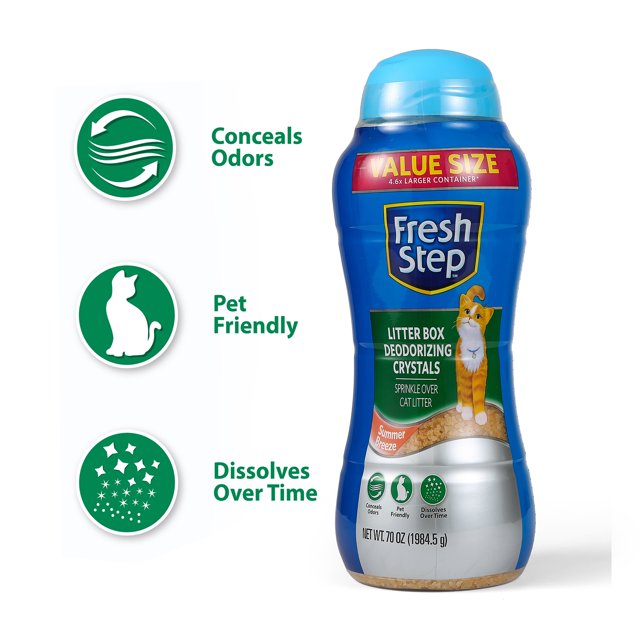 Fresh Step Deodorizing Cat Litter Crystals, Value Size in Summer Breeze