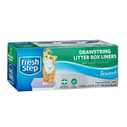 Fresh Step Drawstring Litter Box Liners Scented, Large Size, 30" x 17" - 7 Count (2 Pack)