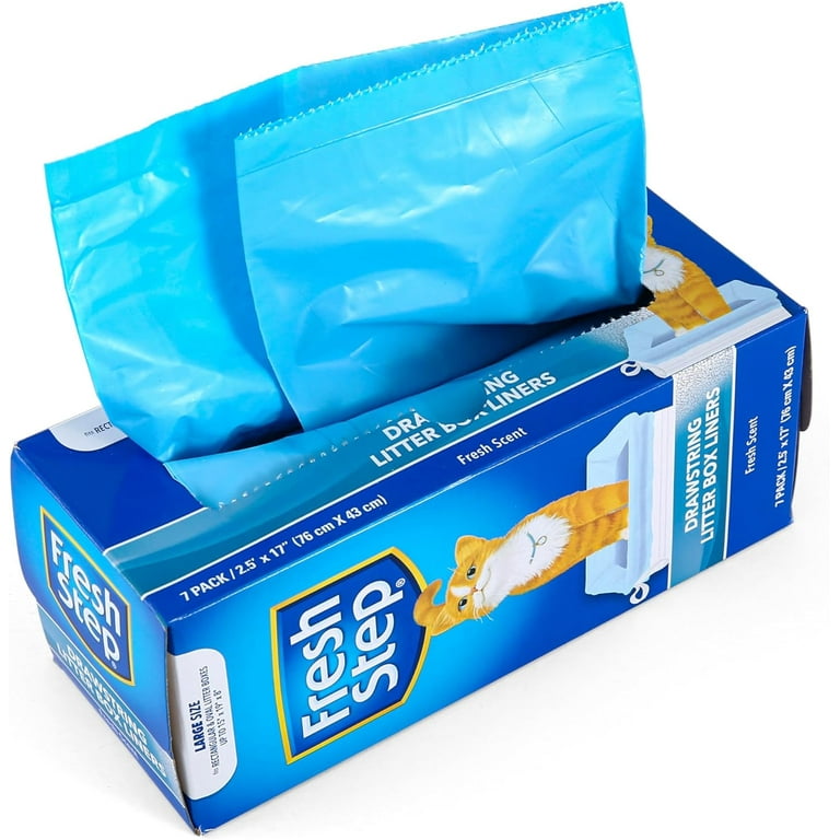 Fresh Step Drawstring Litter Box Liners Scented, Large Size, 30