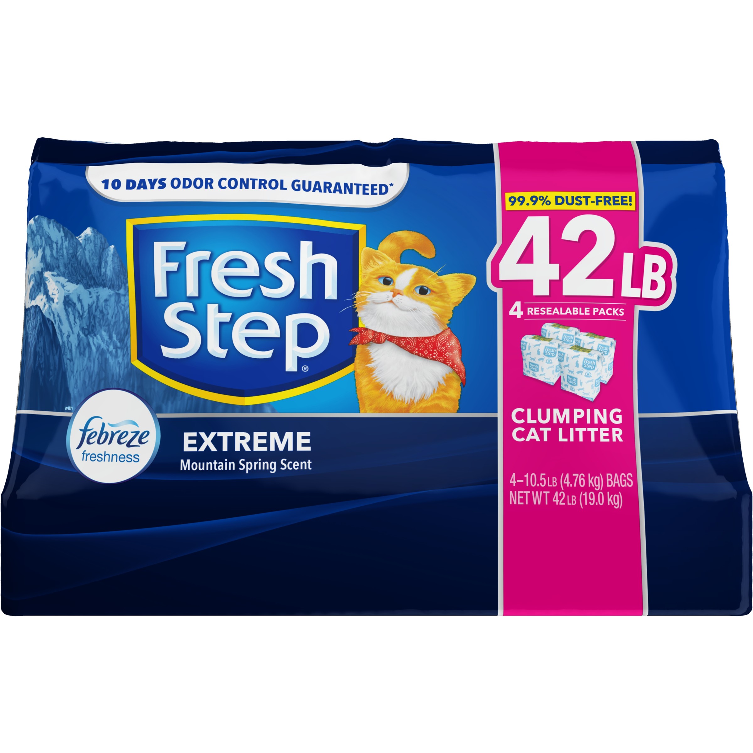 Fresh Step Extreme Scented Litter with the Power of Febreze, Clumping