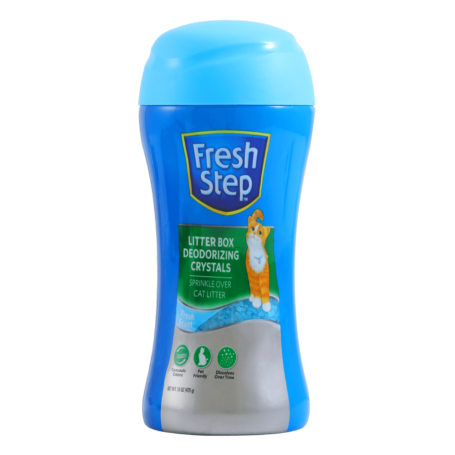 Fresh Step, Fresh Scent Cat Litter Box Scent Crystals, 15 oz | Cat Litter Box Deodorizer