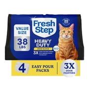 Fresh Step Heavy Duty Odor Block Multi-Cat Clumping Cat Litter, Febreze Freshness Scent, 38 lb, Easy Pour Pouches (4 Pack)