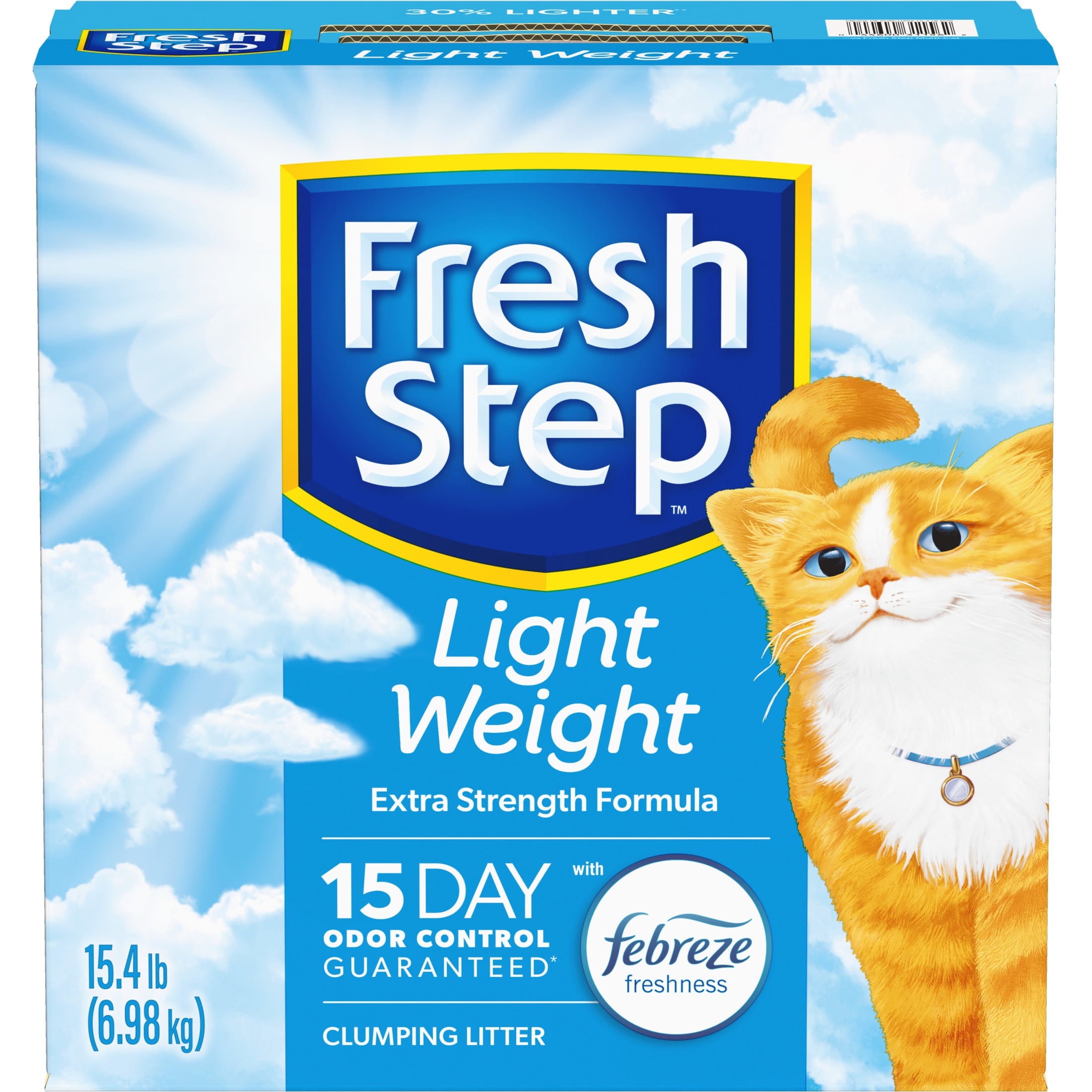 Fresh Step Lightweight Extreme Scented Clumping Cat Litter with Febreze, 15.4 lbs