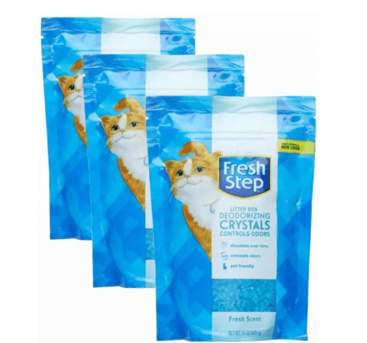 Fresh Step Litter Box Deodorizing Crystals, Blue (3 Pack)
