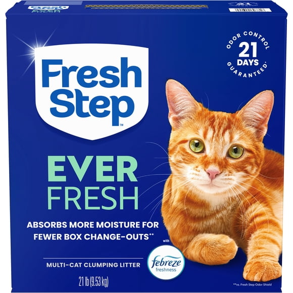 Fresh Step Ever Fresh Multi Cat Clumping Litter with Febreze Freshness, 21 lb
