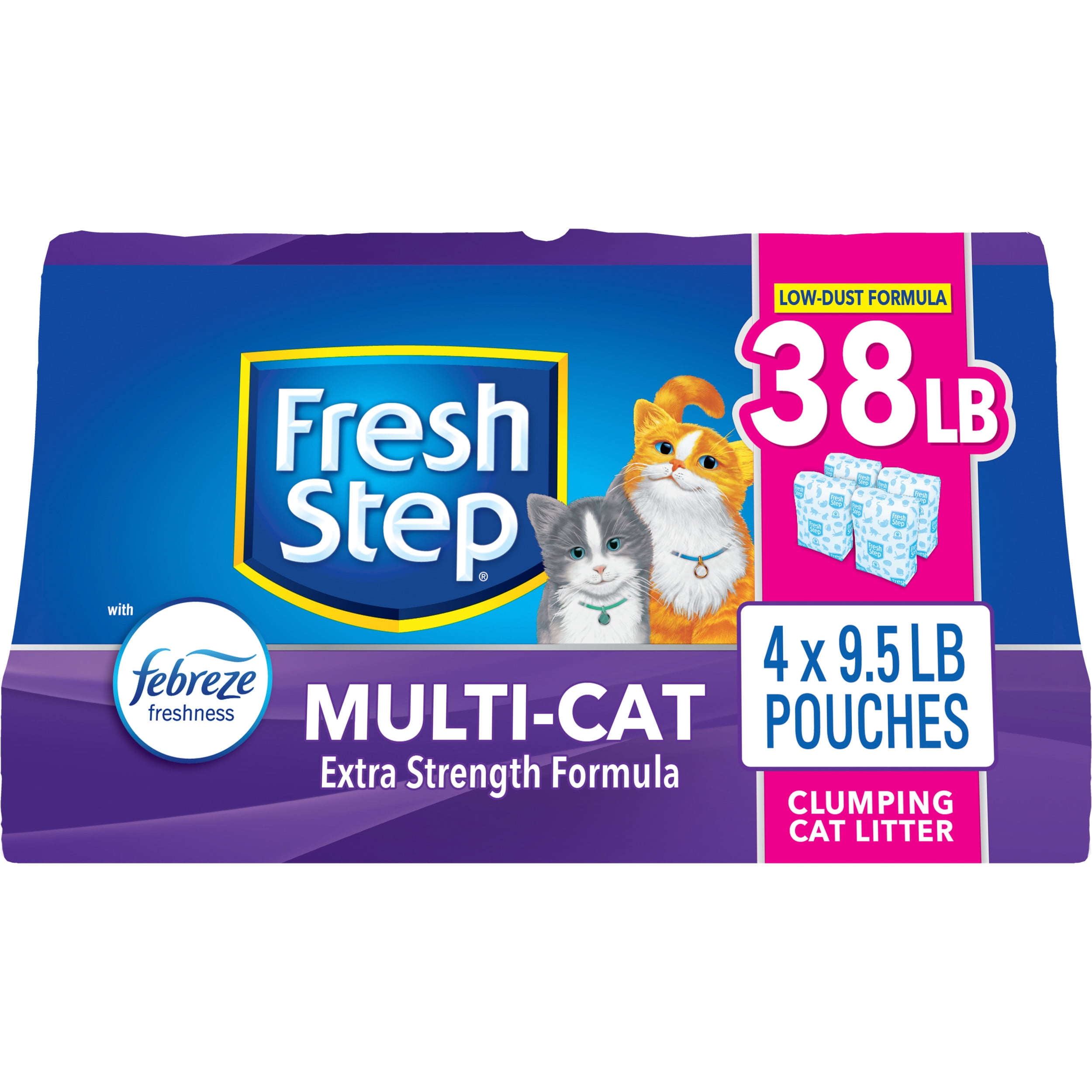 Fresh Step MultiCat Scented Litter with the Power of Febreze, Clumping