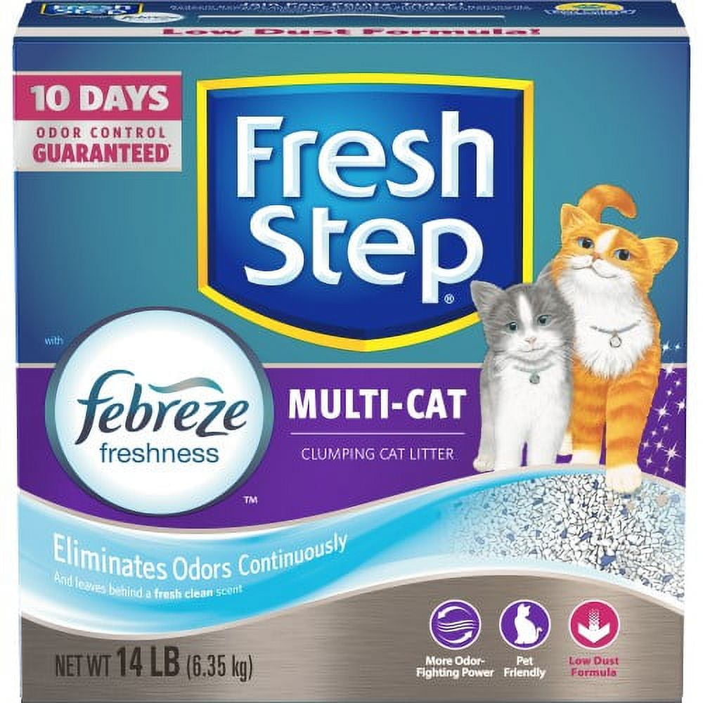 Fresh Step MultiCat Scented Litter with the Power of Febreze (Pack of