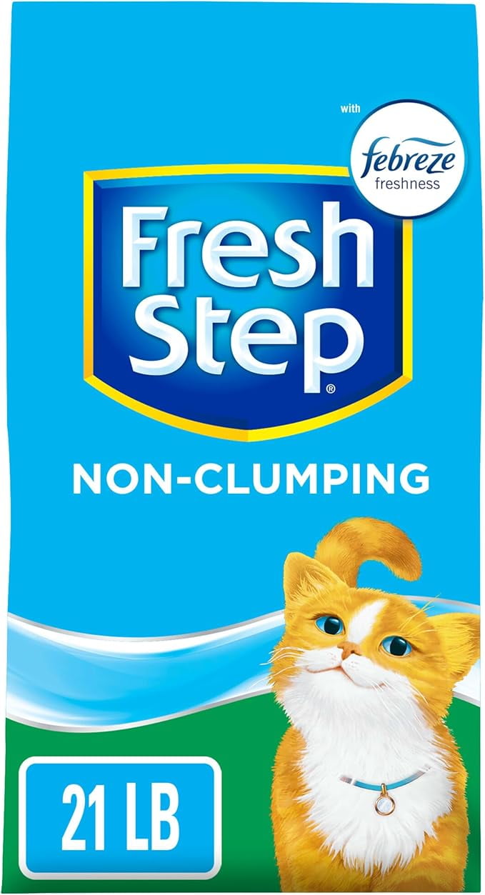 Fresh Step Non-Clumping Premium Cat Litter with Febreze Freshness, Scented - 21 Pounds (Package May Vary) Packaging May Vary