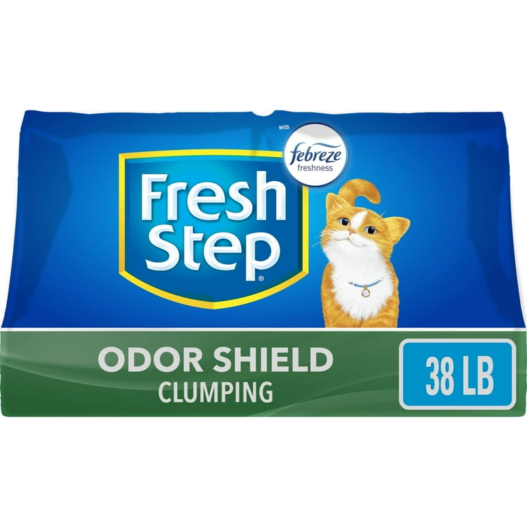Fresh Step Odor Shield Scented Litter with the Power of Febreze Clumping Cat Litter 38 lbs Walmart
