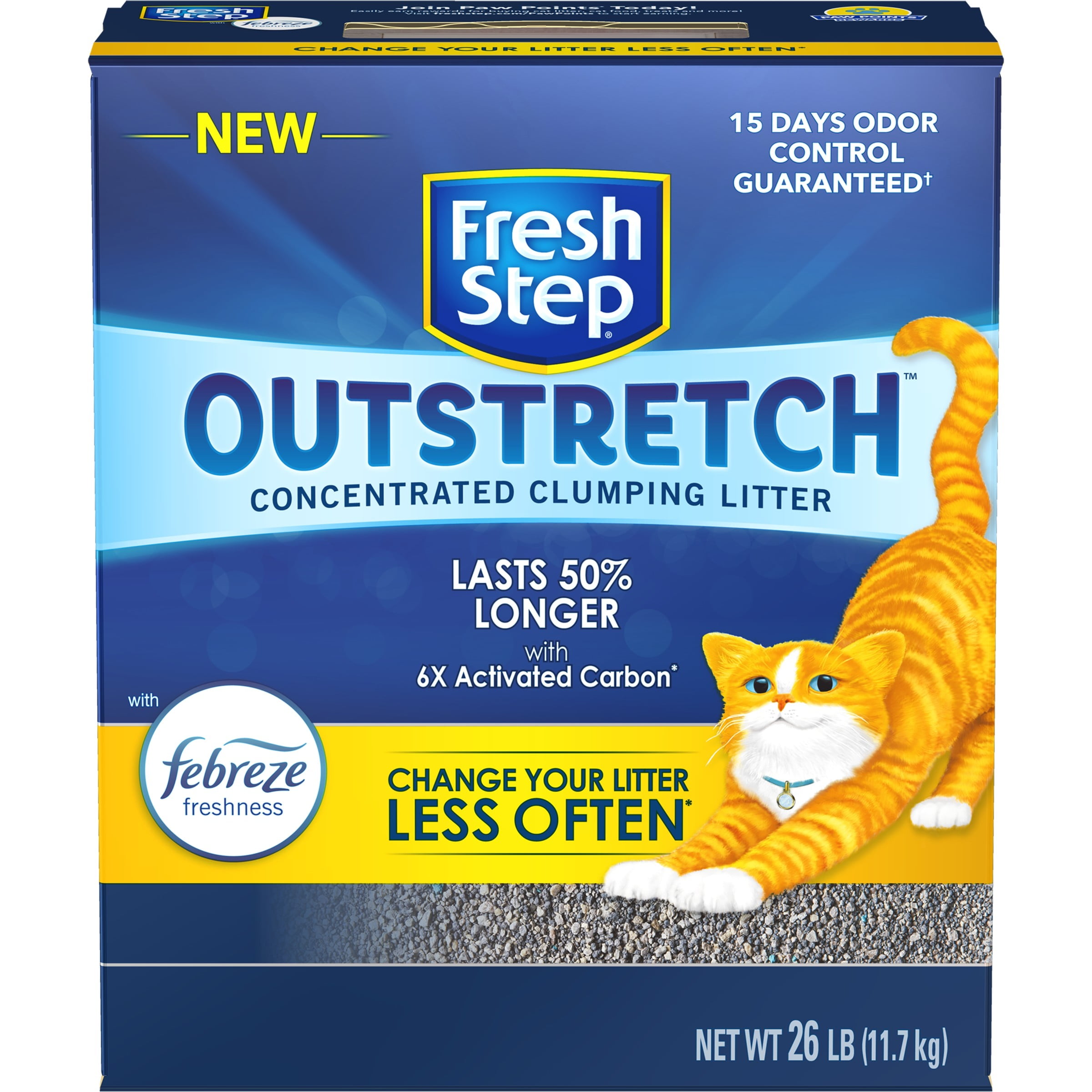 Fresh Step Outstretch Concentrated Clumping Litter with Febreze