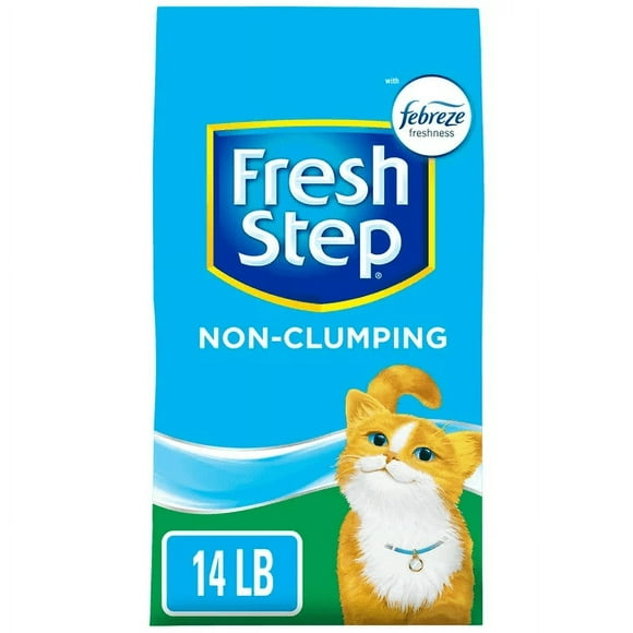 Fresh Step Premium Scented Litter with Febreze, Non-Clumping Cat Litter, 14 lb