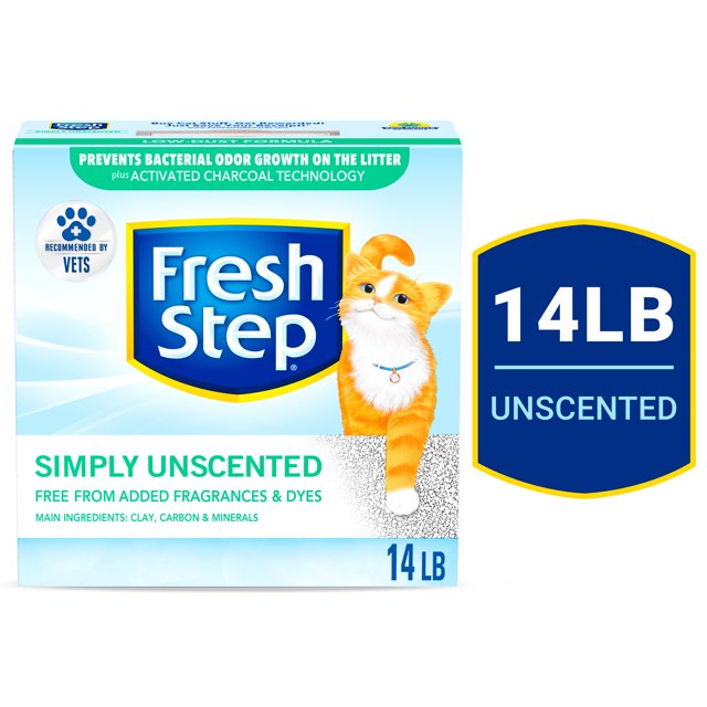 Fresh Step Simply Unscented Clumping Cat Litter, 14 lbs