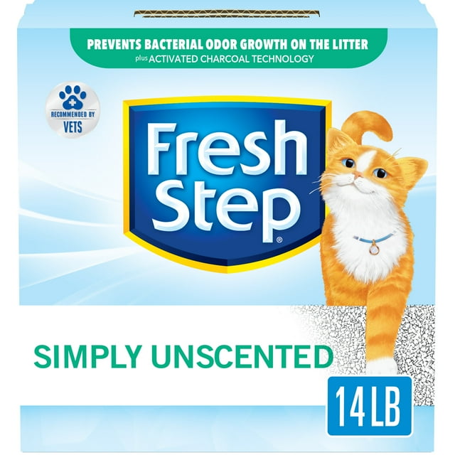 Fresh Step Simply Unscented Clumping Cat Litter, 14 lbs