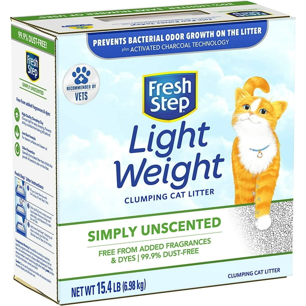 Fresh Step Simply Unscented Lightweight Clumping Cat Litter, 15.4
