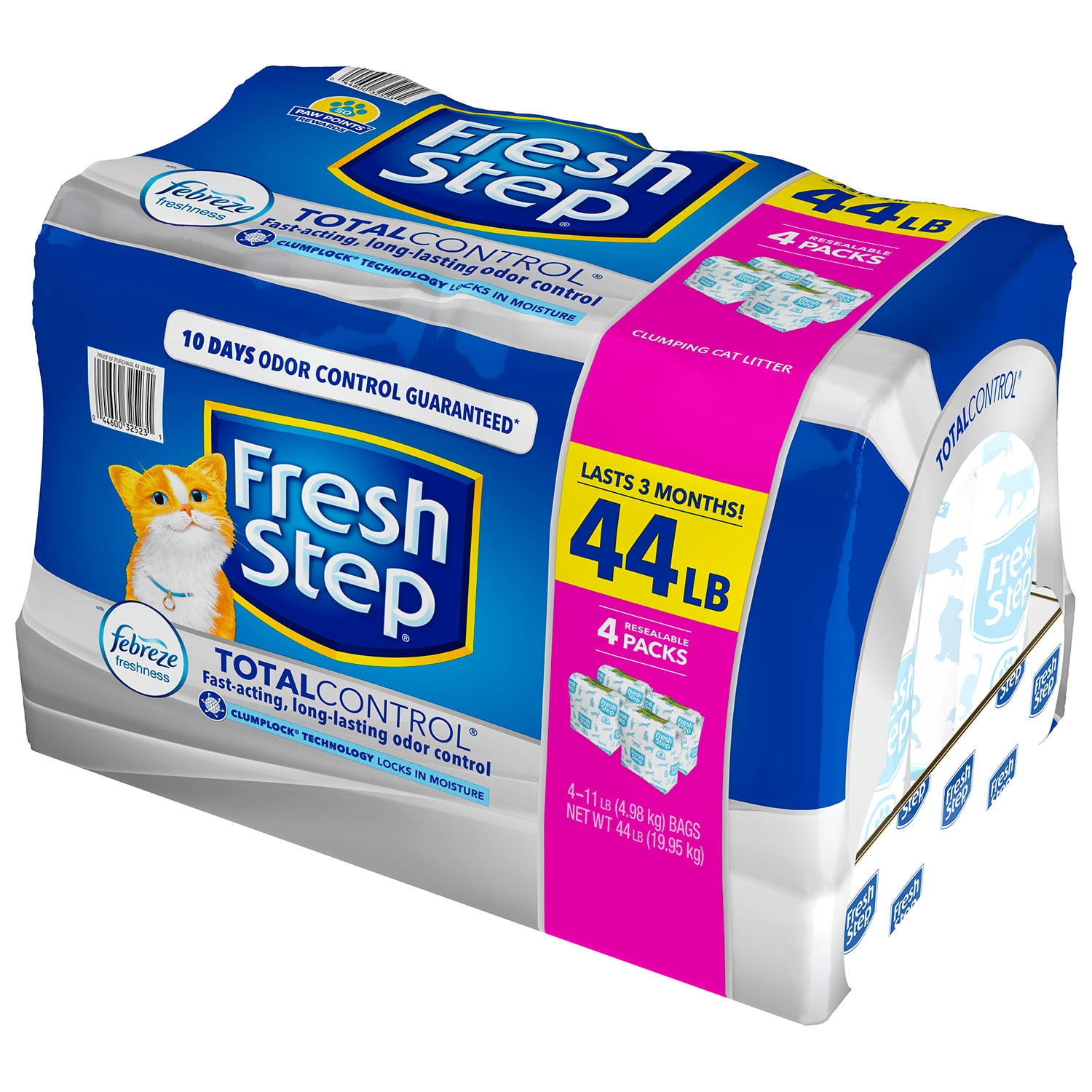 Fresh Step Total Control Scented Litter W/ Febreze, Clumping Cat Litter