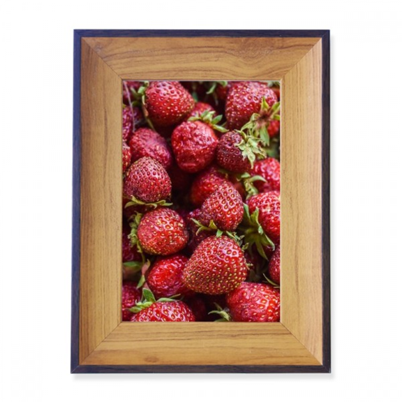 Fresh Strawberry Red Fruits Picture Photo Frame Exhibition Display Art Desktop Painting
