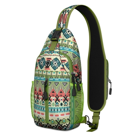 Fresh Strawberry Sling Backpack with Cute Fruity and Floral Prints – Multipurpose Travel Daypack with Ergonomic Fit, Anti-Theft Back Pocket, Partitioned Storage, Water-Resistant Fabric, Ad