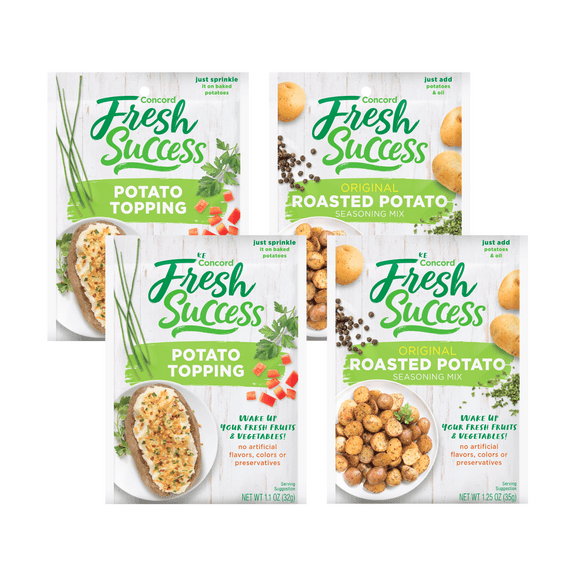 Fresh Success Comfort Food Potato topping and Roasted Potato Seasoning mix Variety Pack