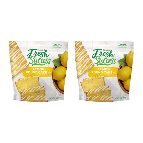 Fresh Success Lemon Pound Cake Mix, 15 oz (Pack of 2)