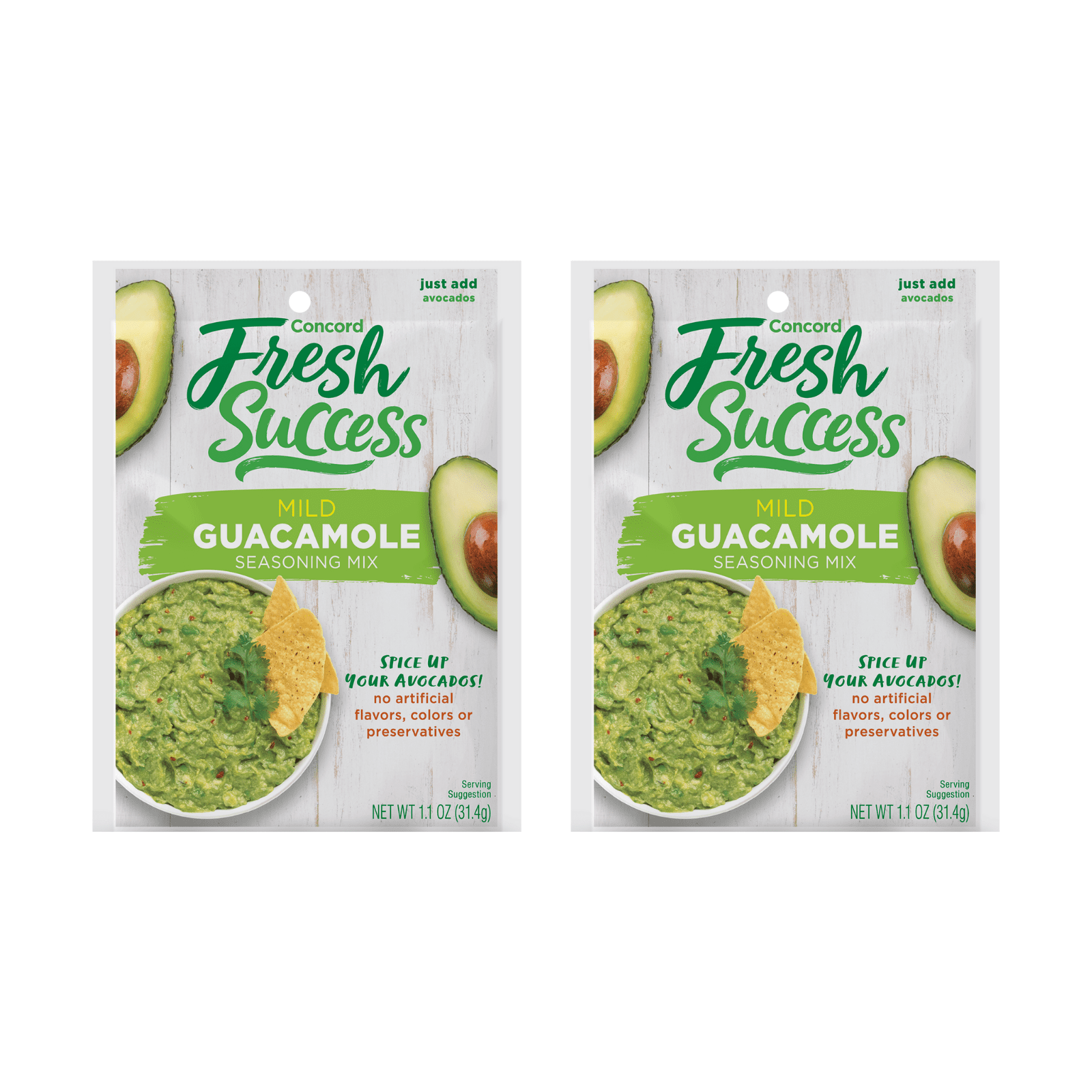 Fresh Success Mild Guacmole Mix, 1.1 oz (Pack of 2)