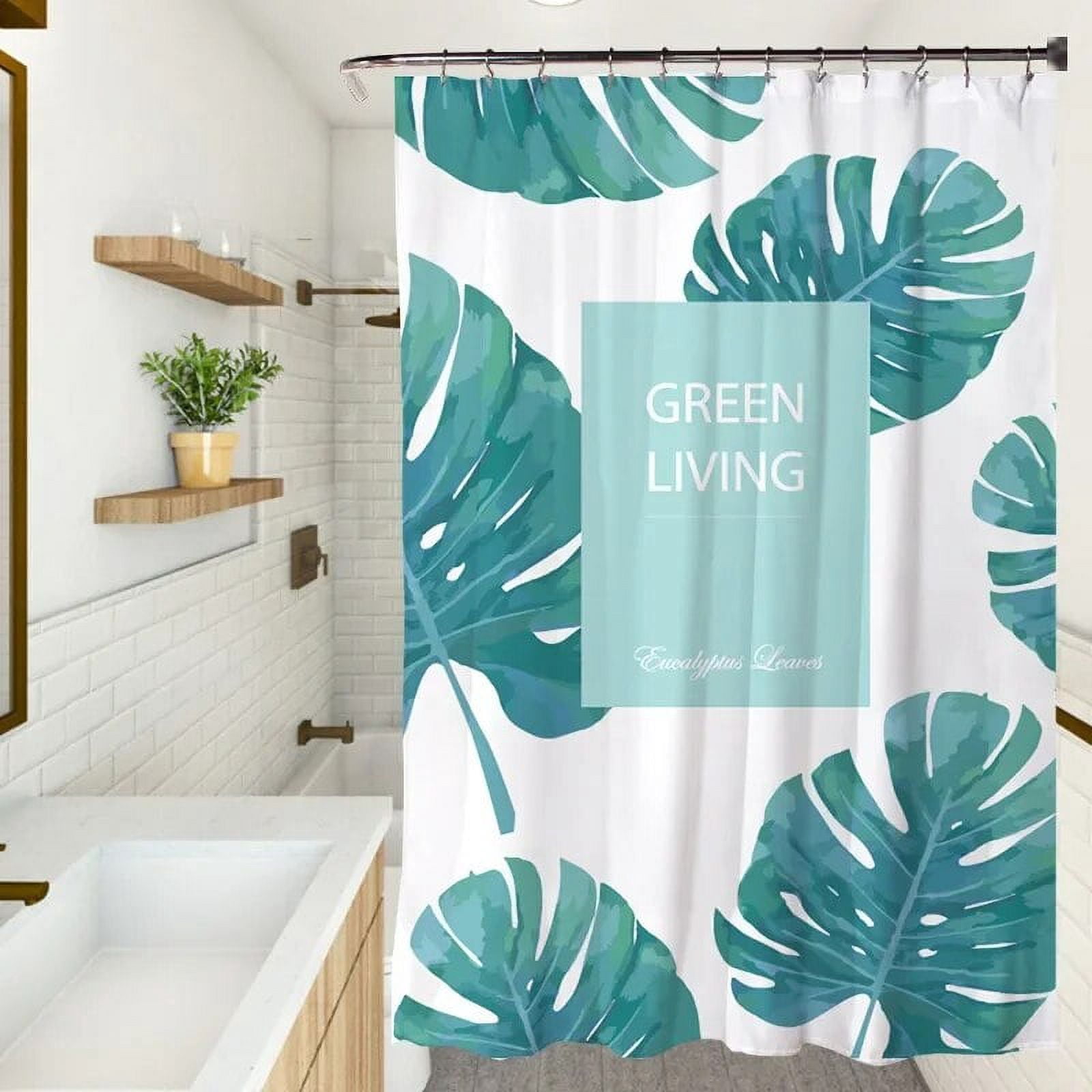 Fresh Summer Simple Yellow Sunflower Shower Curtain with Waterproof ...