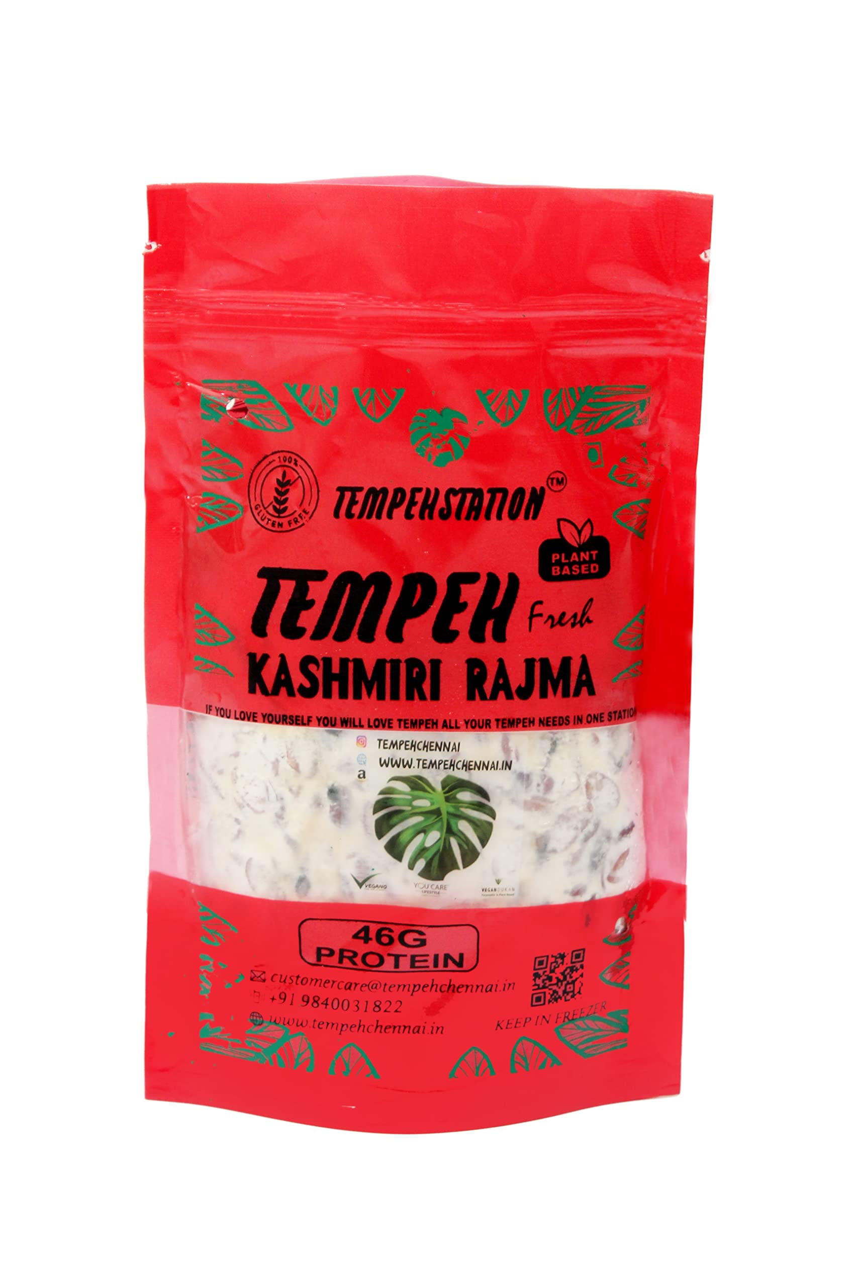 Fresh Tempeh Red Kashmiri Bean Unpasteurized/Original, 200GMore