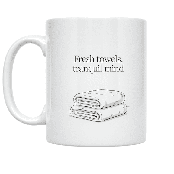 Fresh Towels Tranquil Mind - Spa Lover - 11 oz Ceramic Coffee Mug