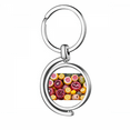 thumbnail image 1 of Fresh Tropical Fruit Nature Picture Rotating Keychain Metal Keyring Holder, 1 of 2