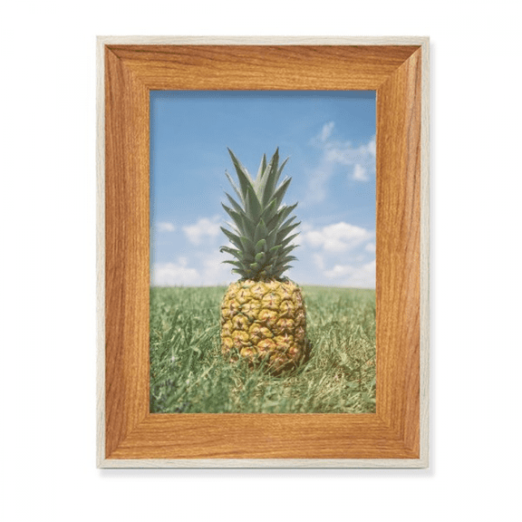 Fresh Tropical Fruit Pineapple Picture Desktop Wooden Photo Frame Display Picture Art Painting Multiple Sets