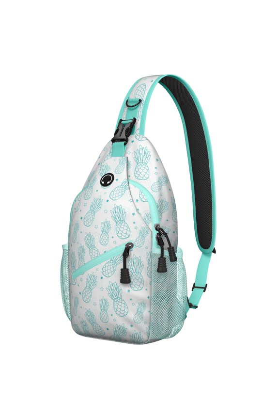 Fresh Tropical Watermelon Print Sling Backpack, Lightweight and Durable Crossbody Bag with Summer Fruit Pattern, Cute Design for Travel and Outdoor Use