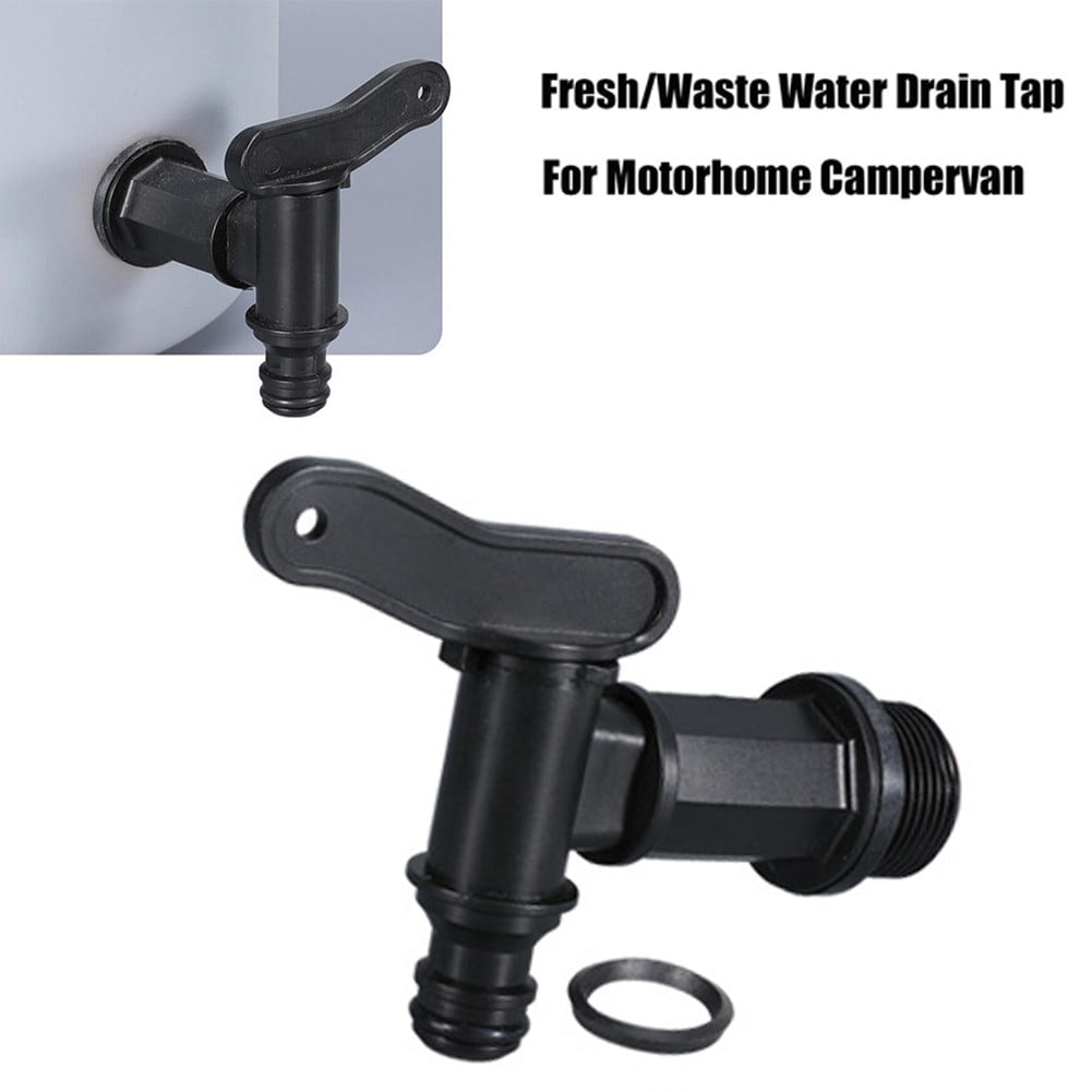 Fresh Waste Water Tank Drain Tap Fit Motorhome Caravan Boat Camper Van Caravan