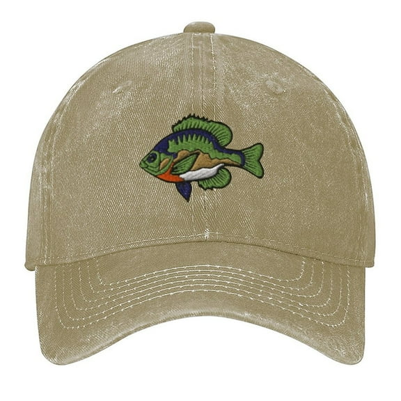 Fresh Water Fish Rope Cap Gift Print Vintage Wash Dad Hat Adjustable Curved Brim Baseball Cap,Made In USA,Casual Outdoor Sports Fishing Cap for Men and Women