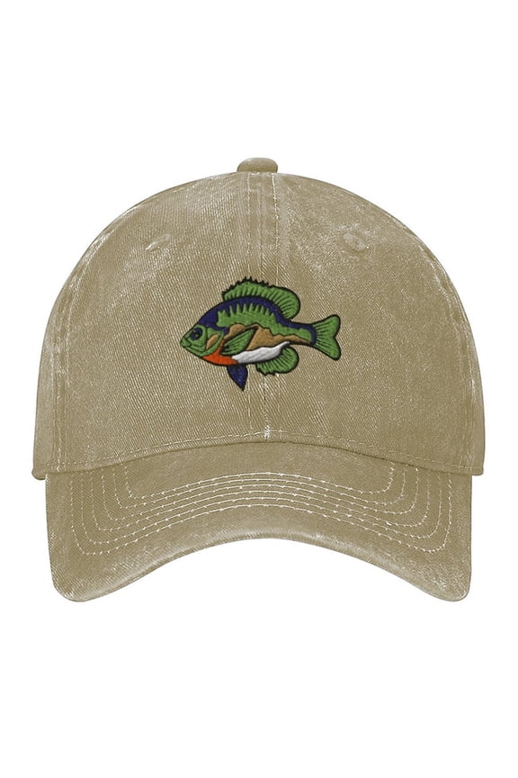 Fresh Water Fish Rope Cap Gift Print Vintage Wash Dad Hat Adjustable Curved Brim Baseball Cap,Made In USA,Casual Outdoor Sports Fishing Cap for Men and Women