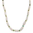 thumbnail image 1 of Fresh Water Pearl Sonoran Gold Turquoise 17 ctw Necklace Silver 18 Inches, 1 of 1