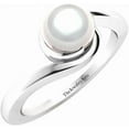 thumbnail image 1 of Fresh Water White Pearl 925 Sterling Silver Ring Handmade Mother Pearl Ring Engagement Band Women Gifts for Special Occasions Gold 8, 1 of 2