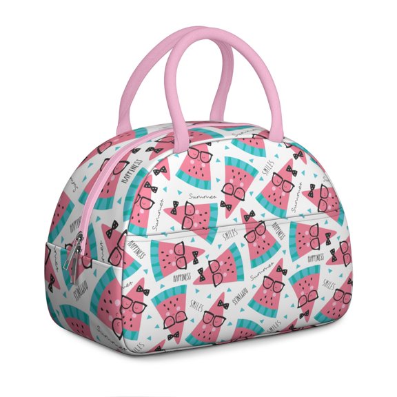 Fresh Watermelon Insulated Lunch Bag, Reusable Cooler with Watermelon Print, Perfect for Summer Picnics, Beach Parties, and Work Lunches