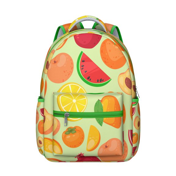 Fresh Watermelon Pattern School Bag Geometric Watermelon Print Backpack with Cute Summer Fruit Vibes for Students and Tropical Lovers