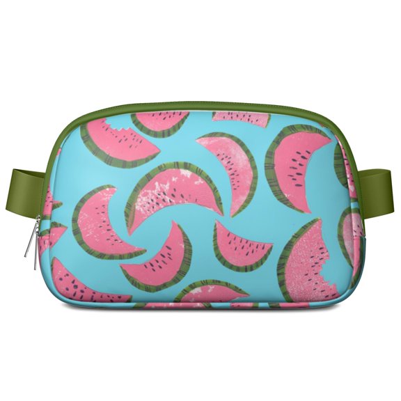 Fresh Watermelon Print Belt Bag – Refreshing Summer Fanny Pack with Tropical Fruit Pattern & Beach Vibe
