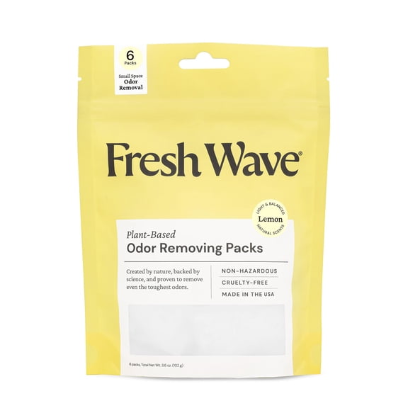 Fresh Wave - Odor Removing Packs Lemon 3.6 Oz, Case of 6