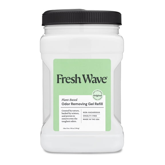 Fresh Wave Original Scent Odor Removing Gel Refill, 63 oz. | Safer Odor Absorbers for Home, Cooking, Trash, & Pets Areas | Natural Plant-Based Odor Eliminator