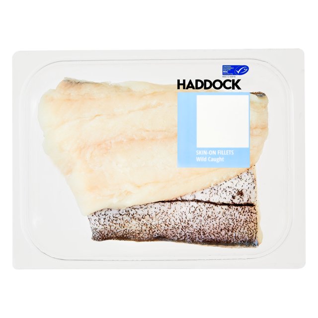 Fresh Wild Caught Haddock Fillets, 0.50 1.15 lbs Tray. MSC Certified