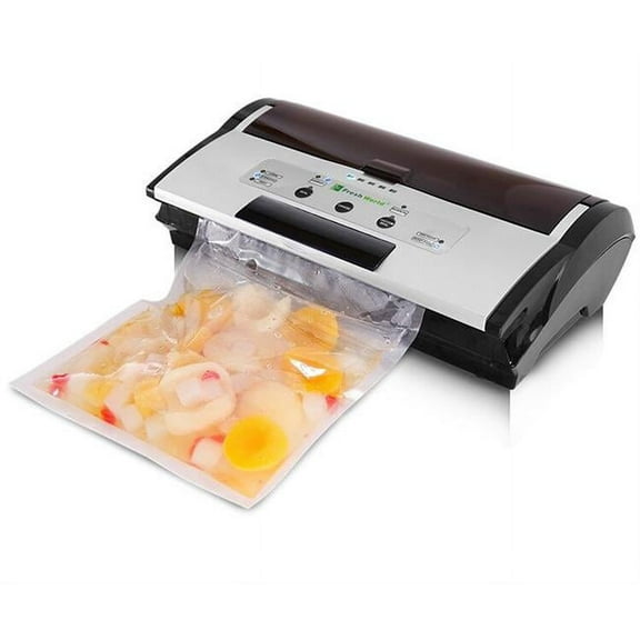 Fresh World FW-3150 Automatic Vacuum Sealer with Built-in Roll Storage, Cutter with starter Bags and Roll
