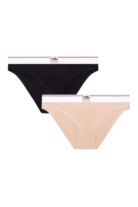 fresh collection® by Fruit of the Loom® cotton bikini underwear 2-pack