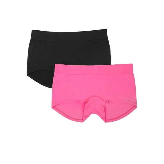 Fresh by Fruit of the Loom Juniors Hey Shorty Seamless Boyshort 2-Pack, Style FR123W, Sizes XS to 3XL