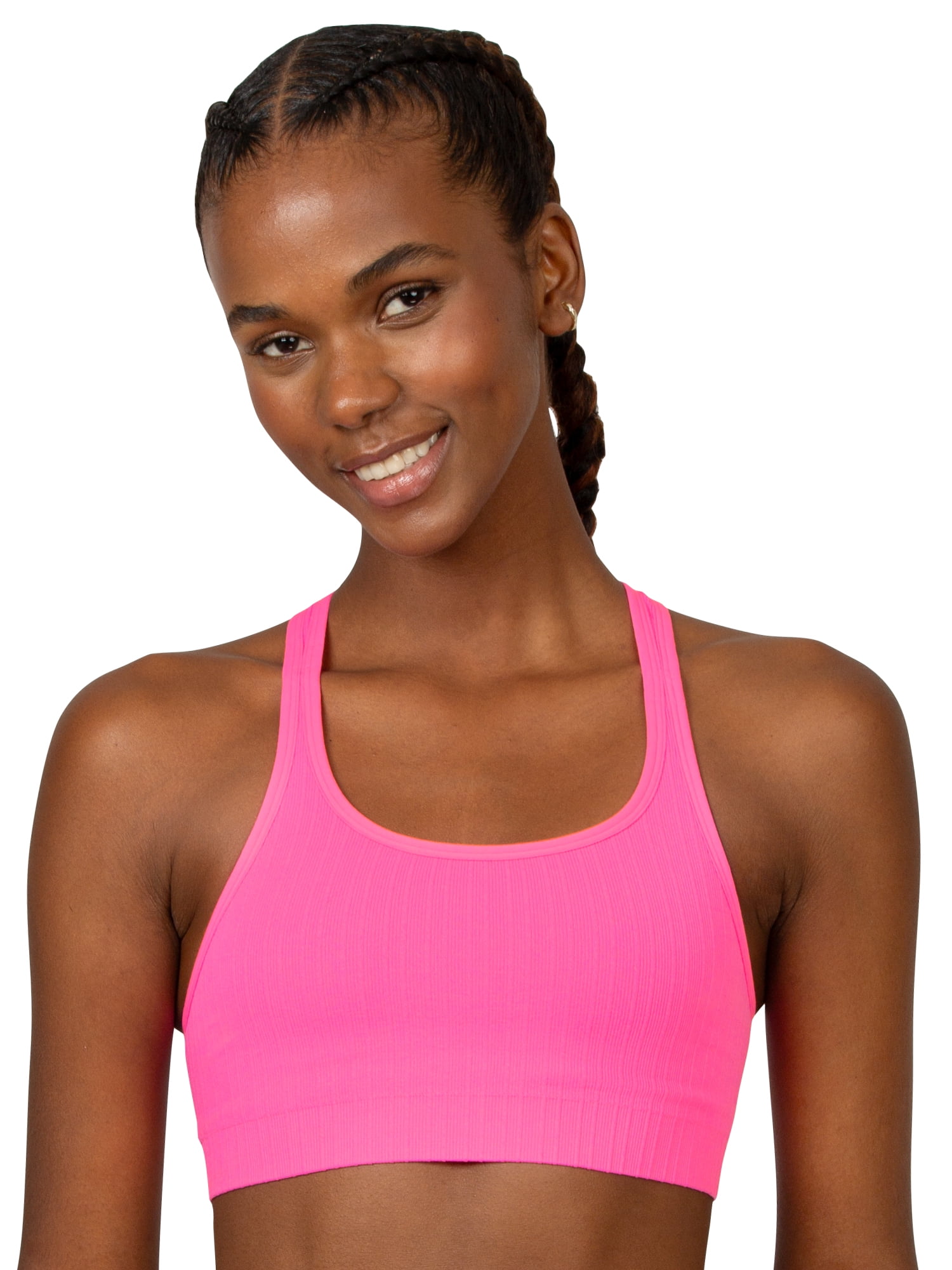 Fresh by Fruit of the Loom Juniors So Sporty Seamless Racerback Crop Top, Style FR137W, Sizes XS to 3XL